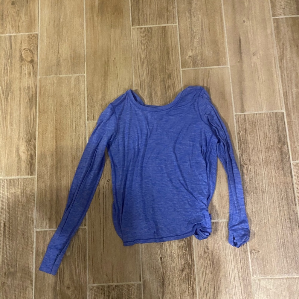 Lululemon blue long sleeve open back